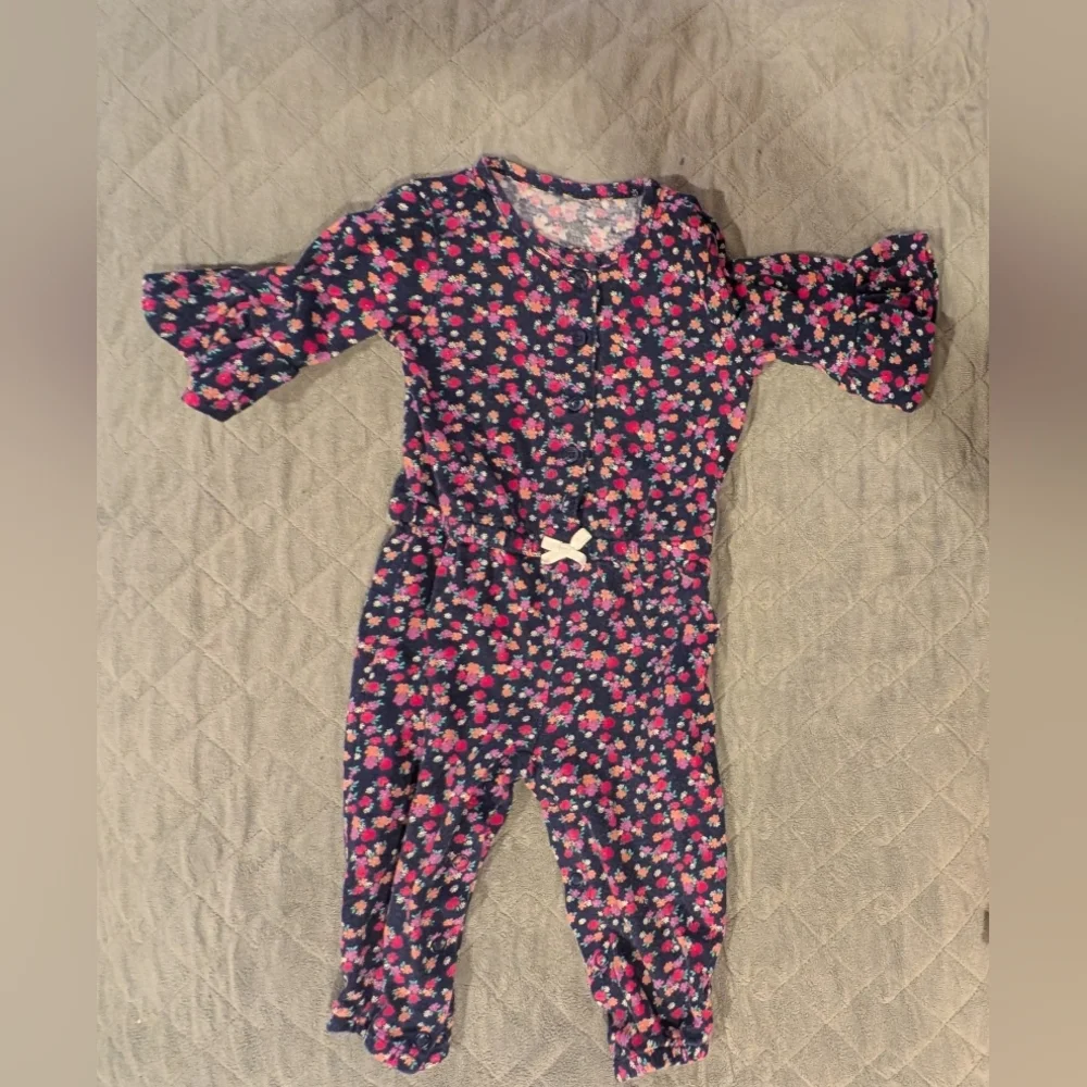 Carter's 9M Floral and Pink Baby Rompers